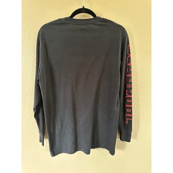 Marvel Deadpool Men's Black Long Sleeve Graphic Shirt, graphic tee, long sleeve‎ - Picture 5 of 6